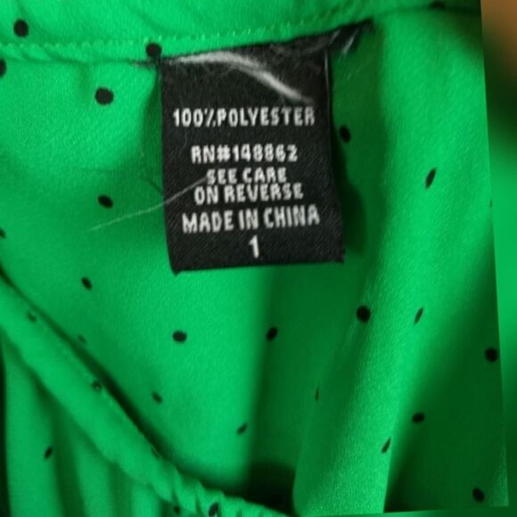 Torrid Polka Dot Georgette One Shoulder Top Size 1 - Picture 6 of 10